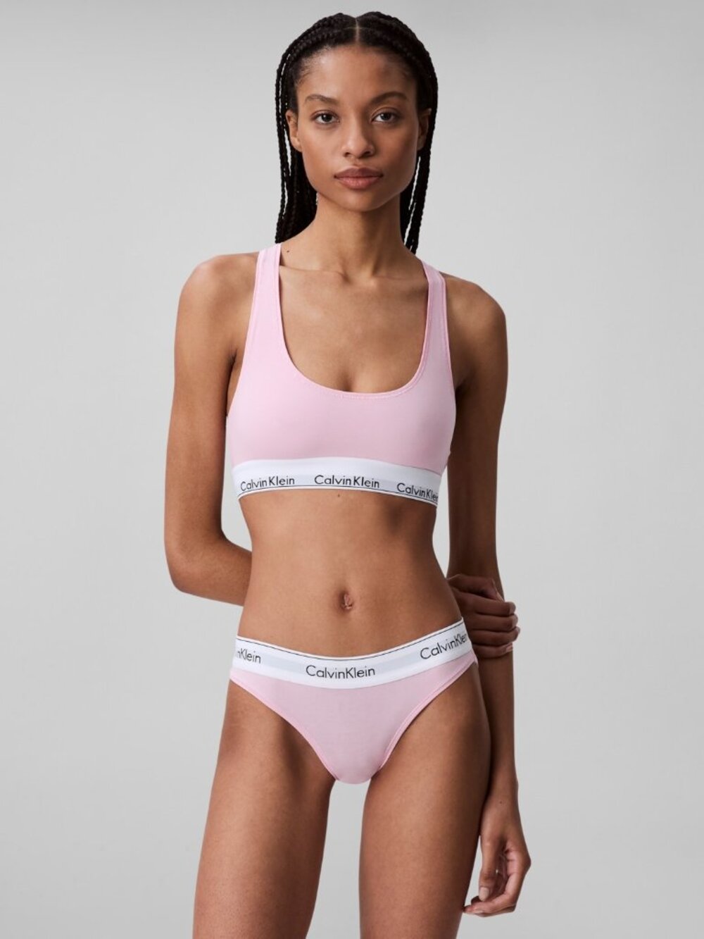 #2051 Calvin Klein Women's Icon Cotton Modal Unlined Bralette - Pink